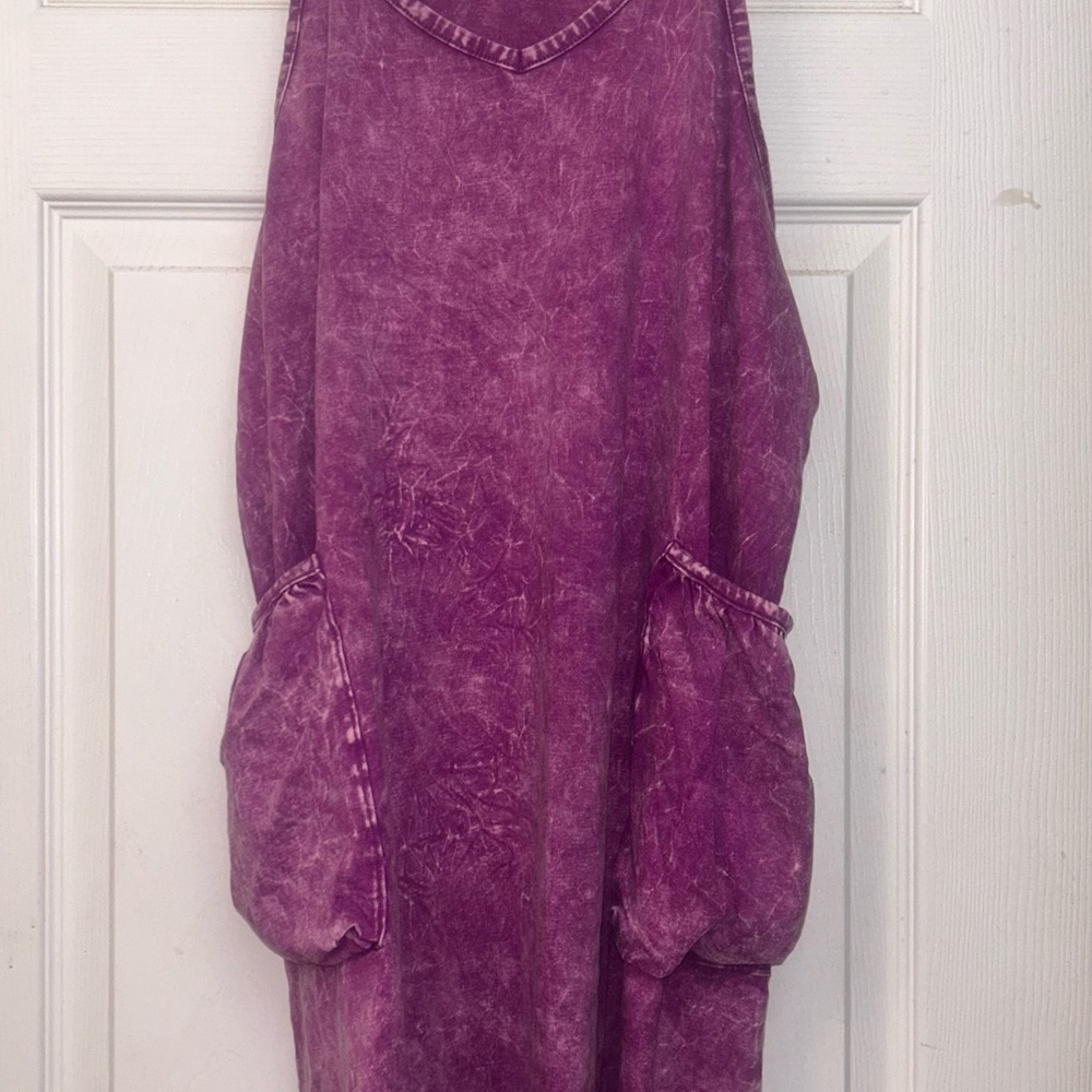 Berry/Purple Romper with Pockets - Women's - Picture 2 of 4